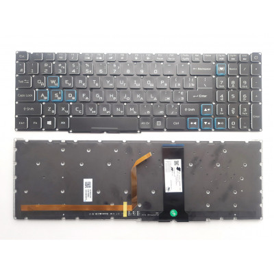 Клавиатура ноутбука Acer Nitro 4 AN515-43/AN515-54/AN517-51/AN715-51 черна з кольор п (A46210)