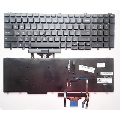Клавіатура ноутбука Dell Latitude 5500/5501, Precision 3501/3540/3541 чорн ТП підсв UA (A46189)