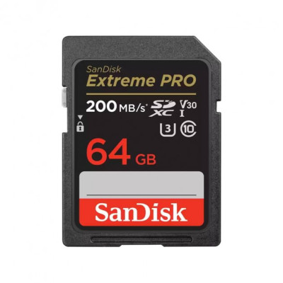 Картка пам'яті SanDisk 64 GB SD class 10 UHS-I U3 V30 Extreme PRO (SDSDXXU-064G-GN4IN)