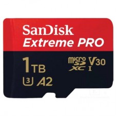Картка пам'яті SanDisk 1 TB microSDXC UHS-I U3 Extreme Pro+SD Adapter (SDSQXCD-1T00-GN6MA) - Фото