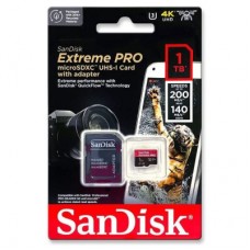 Картка пам'яті SanDisk 1 TB microSDXC UHS-I U3 Extreme Pro+SD Adapter (SDSQXCD-1T00-GN6MA) - Фото