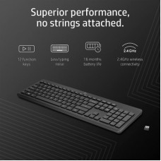 Клавіатура HP 230 Wireless UA Black (3L1E7AA) - Фото