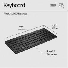 Клавіатура HP 350 Compact Multi-Device Bluetooth UA Black (692S8AA) - Фото