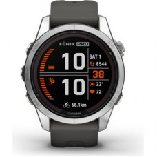 Смарт-часы Garmin fenix 7S Pro Solar, Glass, SS w/Graphite band, GPS (010-02776-01) - Фото