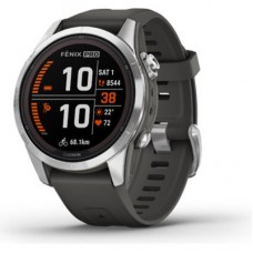 Смарт-часы Garmin fenix 7S Pro Solar, Glass, SS w/Graphite band, GPS (010-02776-01) - Фото