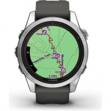 Смарт-часы Garmin fenix 7S Pro Solar, Glass, SS w/Graphite band, GPS (010-02776-01) - Фото