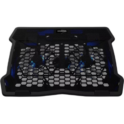 Підставка для ноутбука Canyon NS03, 10-15.6 laptop, dual-fan with 2x2.0 USB hub (CNE-HNS03)