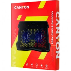 Підставка для ноутбука Canyon NS03, 10-15.6 laptop, dual-fan with 2x2.0 USB hub (CNE-HNS03) - Фото