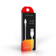 Дата кабель USB 2.0 AM to Lightning 1.0m Cu, 2.1А White Grand-X (PL01W) - Фото