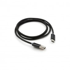 Дата кабель USB 2.0 AM to Type-C 1m LED black Vinga (VCPDCTCLED1BK) - Фото