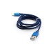 Дата кабель USB 2.0 AM to Lightning nylon 1m blue Vinga (VCPDCLNB21B)
