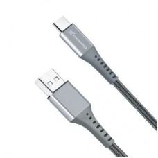 Дата кабель USB 2.0 AM to Type-C 1.2m Grey Grand-X (FC-12G) - Фото