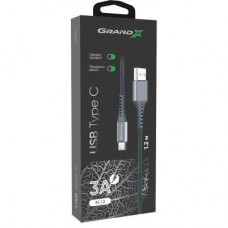 Дата кабель USB 2.0 AM to Type-C 1.2m Grey Grand-X (FC-12G) - Фото