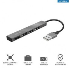 Концентратор Trust Halyx Aluminium 4-Port Mini USB Hub (23786_TRUST) - Фото