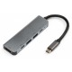 Концентратор Vinga Type-C to 4K HDMI+USB3.0+2*PD aluminium (VCPHTC5AL)