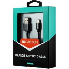 Дата кабель USB 2.0 AM to Lightning 1.0m MFI Black Canyon (CNS-MFICAB01B) - Фото