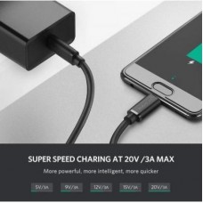 Дата кабель USB-C to USB-C 1.0m US286 3A Black Ugreen (50997) - Фото