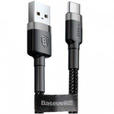 Дата кабель USB 3.1 AM to Type-C 1.0m 3A grey-black Baseus (CATKLF-BG1) - Фото
