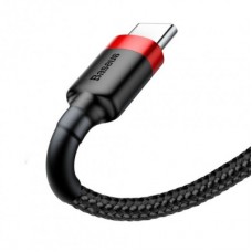Дата кабель USB 2.0 AM to USB-C 2.0m 2A red-black Baseus (CATKLF-C91) - Фото