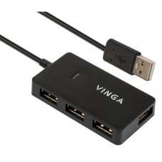 Концентратор Vinga USB2.0 to 4*USB2.0 HUB (VHA2A4) - Фото