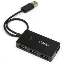 Концентратор Vinga USB2.0 to 4*USB2.0 HUB (VHA2A4) - Фото