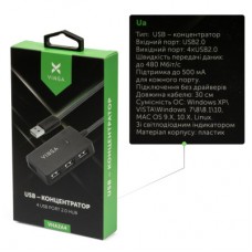 Концентратор Vinga USB2.0 to 4*USB2.0 HUB (VHA2A4) - Фото