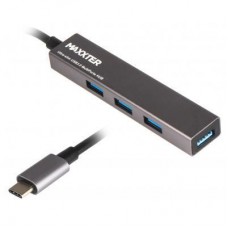 Концентратор Maxxter USB 3.0 Type-C 4 ports grey (HU3С-4P-02) - Фото