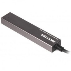 Концентратор Maxxter USB 3.0 Type-C 4 ports grey (HU3С-4P-02) - Фото