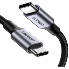 Дата кабель USB Type-C to Type-C 2.0m US316 100W 5A Alum. (Black) Ugreen (70429) - Фото