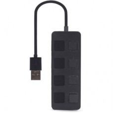 Концентратор Gembird USB 2.0 4 ports switch black (UHB-U2P4-05) - Фото