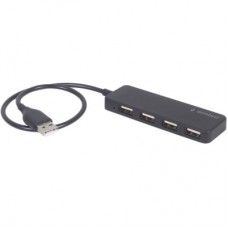 Концентратор Gembird USB 2.0 4 ports black (UHB-U2P4-06) - Фото