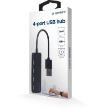 Концентратор Gembird USB 2.0 4 ports black (UHB-U2P4-06) - Фото