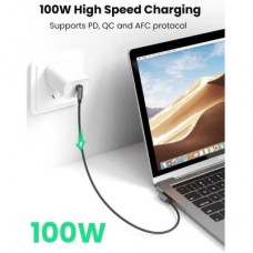 Дата кабель USB 2.0Type-C to Type-C 2.0m 5A 100W US335 90-degree Space Gray Ugreen (70698) - Фото