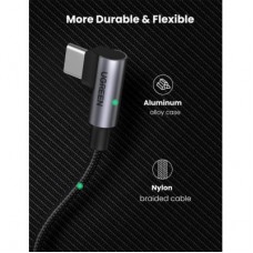 Дата кабель USB 2.0Type-C to Type-C 2.0m 5A 100W US335 90-degree Space Gray Ugreen (70698) - Фото