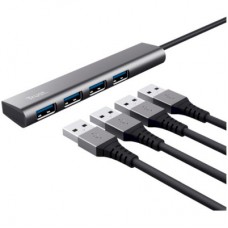 Концентратор Halyx 4-Port USB-A 3.2 Grey Trust (24947_TRUST) - Фото