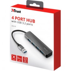 Концентратор Halyx 4-Port USB-A 3.2 Grey Trust (24947_TRUST) - Фото