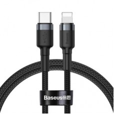 Дата кабель USB-C to Lightning 1.0m 18W 2.1A Cafule Black-Grey Baseus (CATLKLF-G1)
