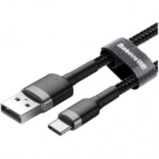 Дата кабель USB 2.0 AM to Type-C 2.0m 2A Gray-Black Baseus (CATKLF-CG1) - Фото