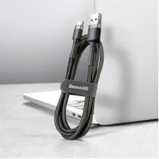 Дата кабель USB 2.0 AM to USB-C 3.0m 2A Gray-Black Baseus (CATKLF-UG1) - Фото