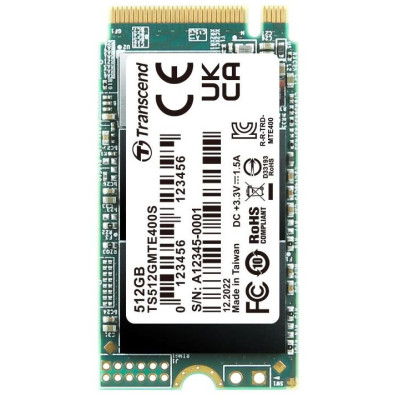 Накопичувач SSD M.2 2242 512 GB Transcend (TS512GMTE400S)
