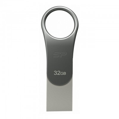 USB-флеш-накопичувач Silicon Power 32 GB Mobile C80 Silver USB 3.0 (SP032GBUC3C80V1S)