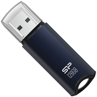 USB-флеш-накопичувач Silicon Power USB 128 GB SILICON POWER usb3.2 Marvel M02 Aluminum Blue (SP128GBUF3M02V1B)