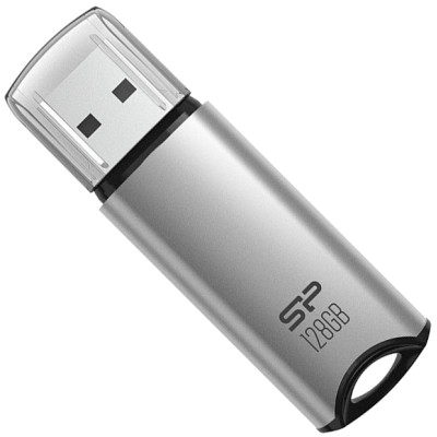 USB-флеш накопичувач Silicon Power USB 128G SILICON POWER usb3.2 Marvel M02 Aluminum Silver (SP128GBUF3M02V1S)