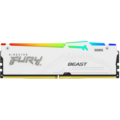 Модуль пам'яті для комп'ютера DDR5 32 GB 6000 MHz Beast AM5 RGB White Kingston Fury (ex.HyperX)