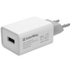 Зарядний пристрій ColorWay 1 USB AUTO ID 2 A (10 W) (CW-CHS012-WT) - Фото