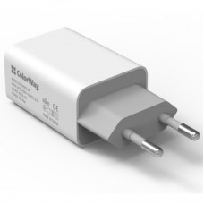 Зарядний пристрій ColorWay 1 USB AUTO ID 2 A (10 W) (CW-CHS012-WT) - Фото
