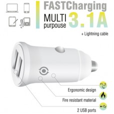 Зарядний пристрій Piko CC-312 (2USB3,1A) + Lightning cable (1283126538810) - Фото