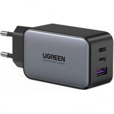 Зарядний пристрій Ugreen 3xUSB 65 W GaN (2xUSB-C+USB-A) CD244 Grey (10335)