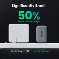 Зарядний пристрій Ugreen 3xUSB 65 W GaN (2xUSB-C+USB-A) CD244 Grey (10335) - Фото