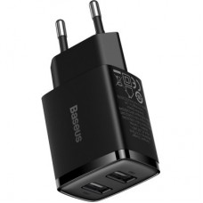 Зарядний пристрій Baseus Compact Charger 2U Black (CCXJ010201) - Фото